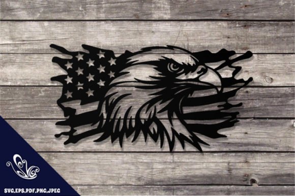 Download Eagle Head Us Flag SVG DXF Design - Dxf Collection
