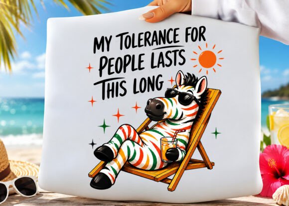 Download Funny Zebra Introvert Summer Vacation - Premium Resources