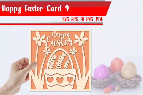 Download Happy Easter Card 9 Svg Dxf Eps Ai Png - Dxf Collection