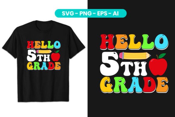 Download Hello 5th Grade Printable Sublimation - Premium Resources